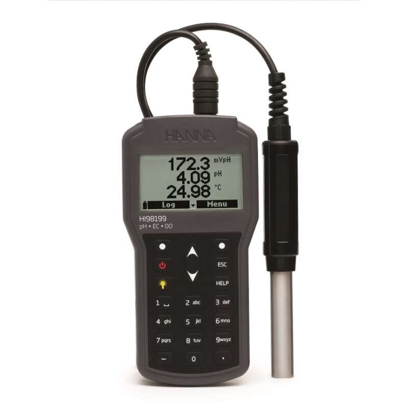 HI-98199 PH, EC, DO digital portable meter (kun pH elektrode inkl)