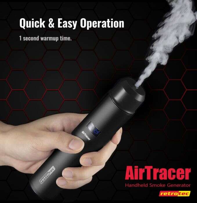 Air Tracer Smoke Generator (liten røykmaskin med ampuller)